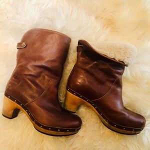 UGG Odessa Cuff clog boot in Caramel